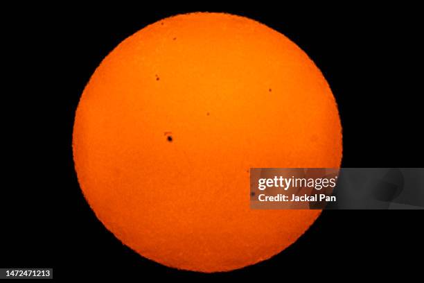 the sun - sonnenflecken stock-fotos und bilder