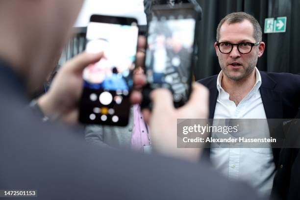 Journalist Julian Reichelt poses for pictures during the MMM-Messe on March 09, 2023 in Munich, Germany. For many years, the trade fair has been...
