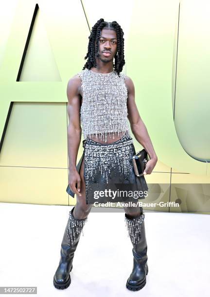 Lil Nas X attends the Versace FW23 Show at Pacific Design Center on March 09, 2023 in West Hollywood, California.