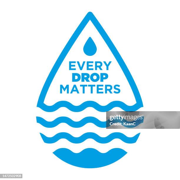 world water day. every drop matters. vector waterdrop concept stock illustration - purity stock illustrations