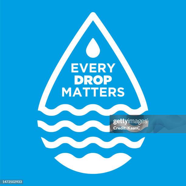 ilustrações de stock, clip art, desenhos animados e ícones de world water day. every drop matters. vector waterdrop concept stock illustration - dia mundial da água