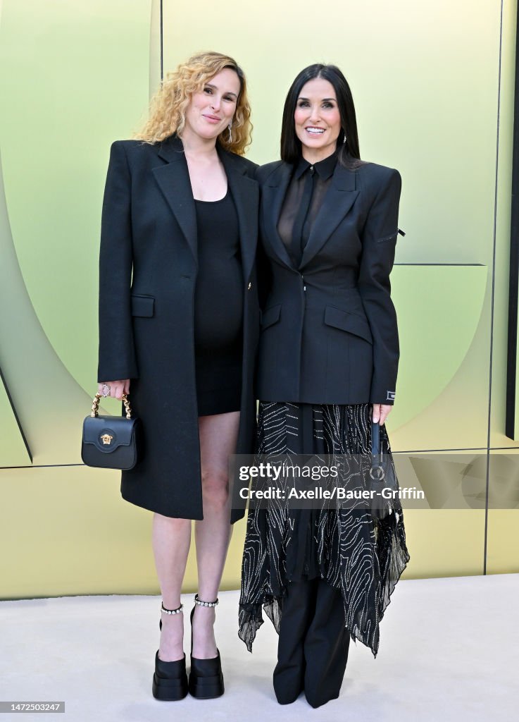 Rumer Willis and Demi Moore attend the Versace FW23 Show at Pacific