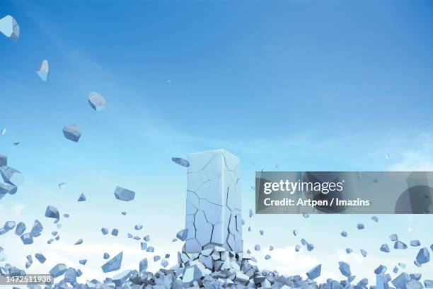 3d, cg, compositing, object, illustration, background - rubble explosion stock illustrations