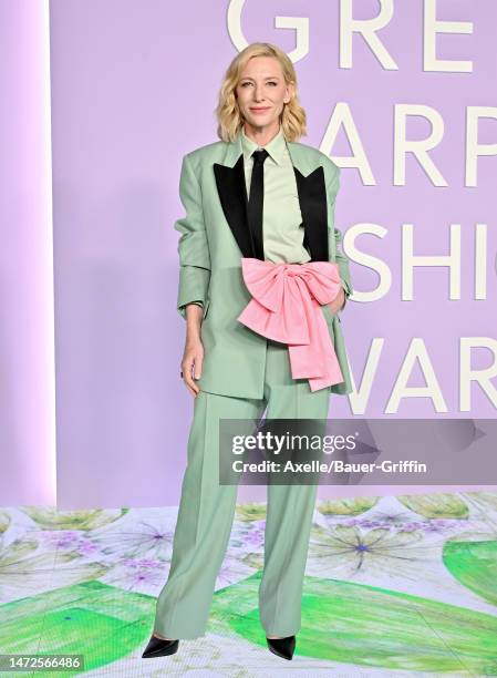 Cate Blanchett attends the 2023 Green Carpet Fashion Awards at NeueHouse Hollywood on March 09, 2023 in Hollywood, California.
