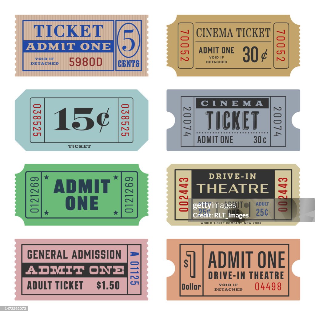 Vintage inspired tickets