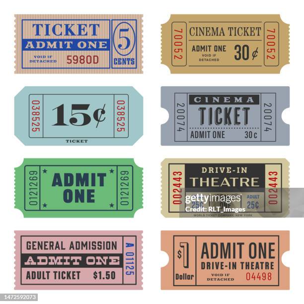 vintage inspired tickets - stubs 幅插畫檔、美工圖案、卡通及圖標