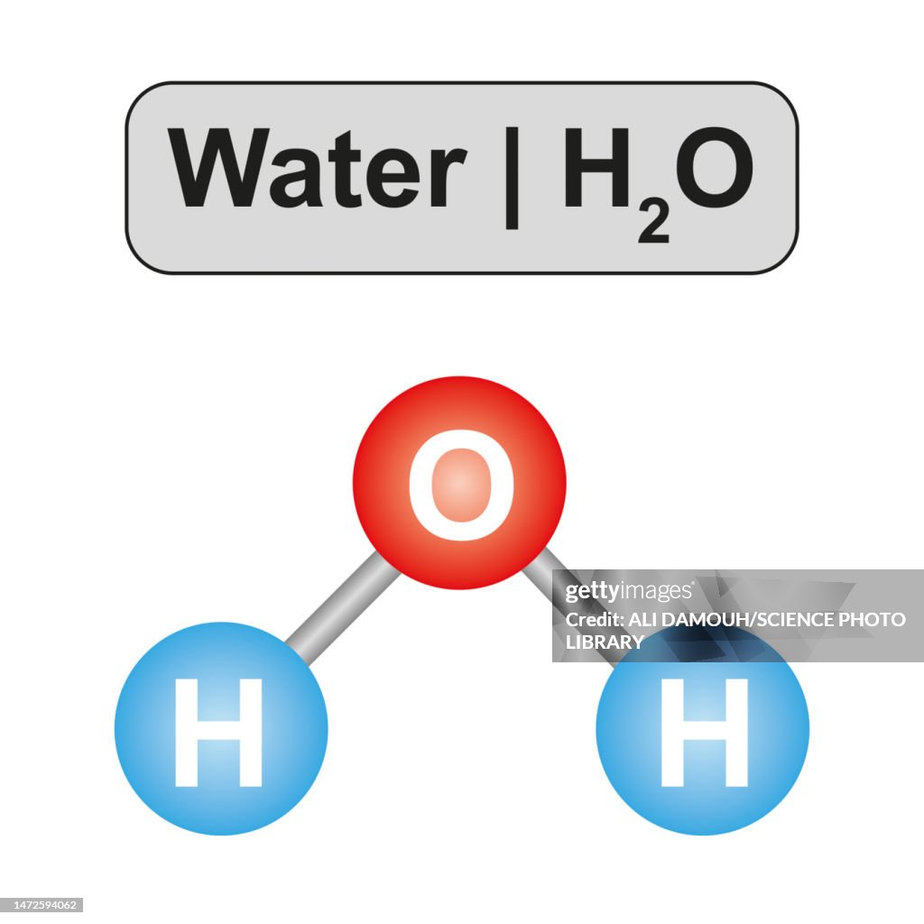 Water molecule, illustration