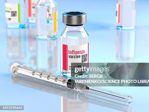 Influenza vaccine, illustration Influenza vaccine, illustration