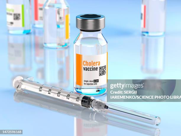 cholera vaccine, illustration - cholera stock illustrations