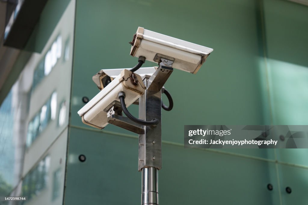 Security camera in residential area.