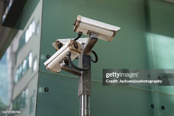 security camera in residential area. - security camera view stock pictures, royalty-free photos & images