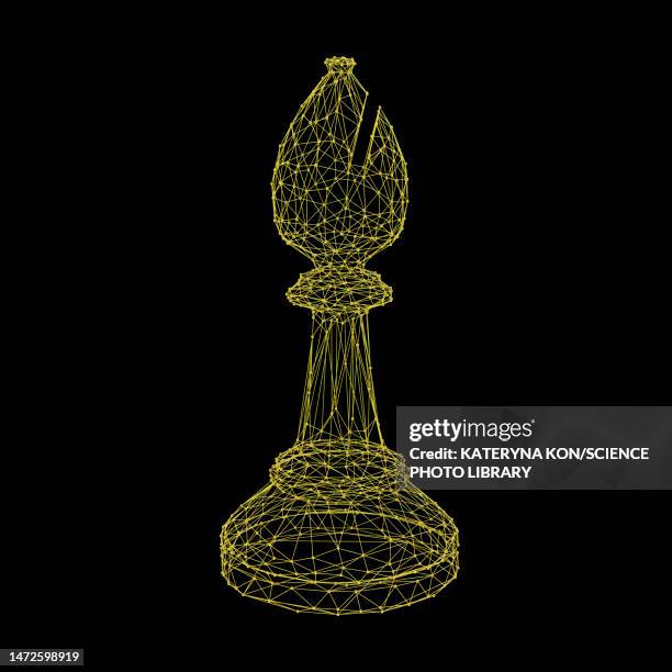 chess bishop, illustration - lattice stock illustrations