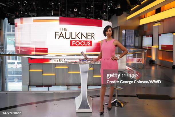 Newcaster Harris Faulkner is photographed for WWD on September 22, 2021 in New York City. PUBLISHED IMAGE.