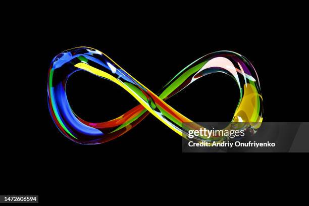 multi colored infinity sign - art production fund fotografías e imágenes de stock