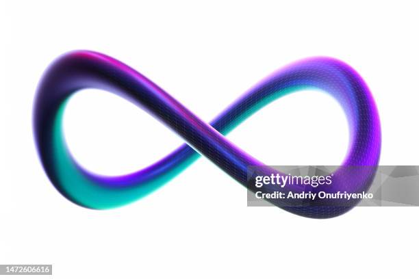 multi colored infinity sign - infinity symbol stock-fotos und bilder