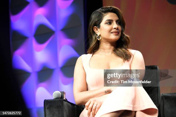 Priyanka Chopra Jonas attends a conversation keynote during the 2023 SXSW Conference and Festival at the Austin Convention Center on March 10, 2023...