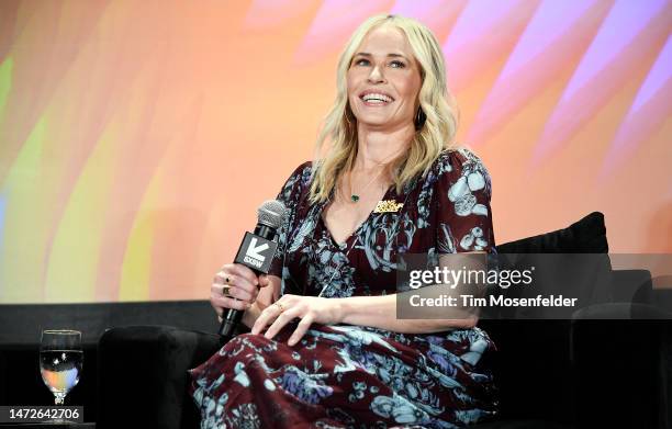 Chelsea Handler speaks a keynote during the 2023 SXSW conference and festival day 1 at the Austin Convention Center on March 10, 2023 in Austin,...