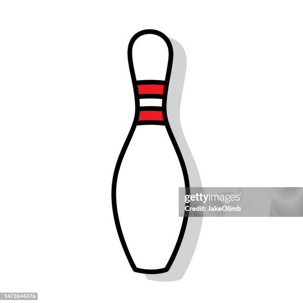 bowling pin doodle 5 - bowling pin stock-grafiken, -clipart, -cartoons und -symbole