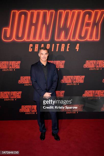 Chad Stahelski attends the "John Wick 4" Premiere at Le Grand Rex on March 10, 2023 in Paris, France.
