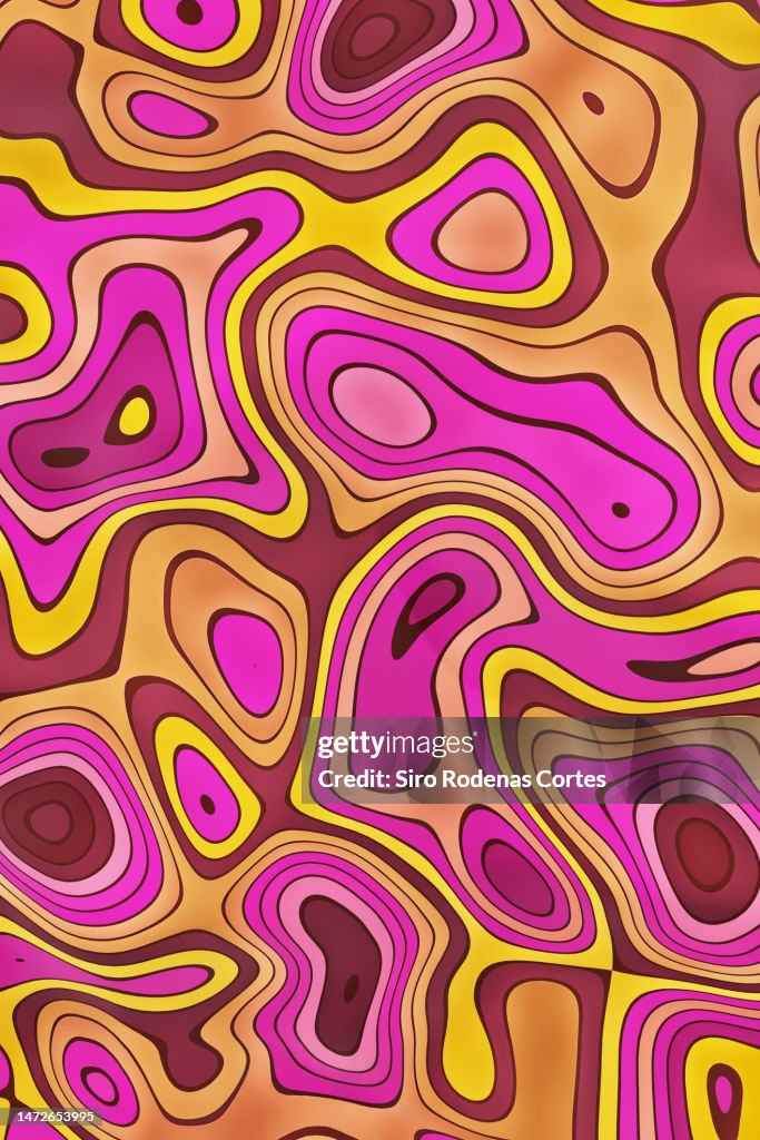 Abstract 3D Design with Textured Reliefs