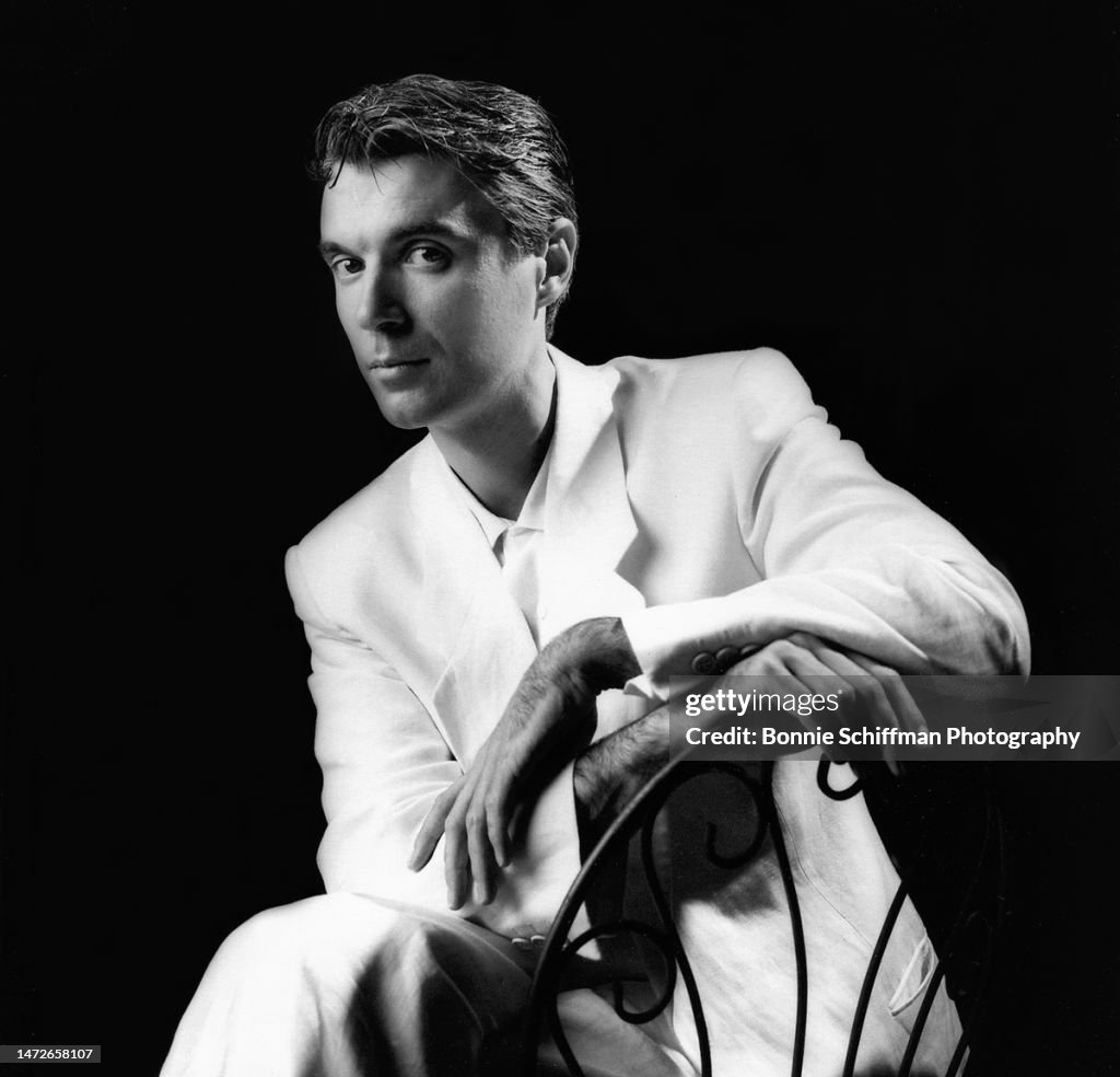 Portrait Of David Byrne In Black And White