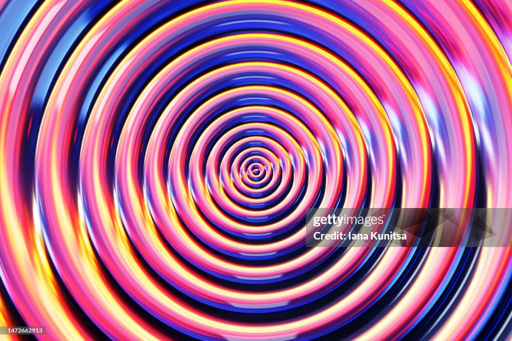 Abstract futuristic multicolored 3D background. Shiny spirals, vortex.