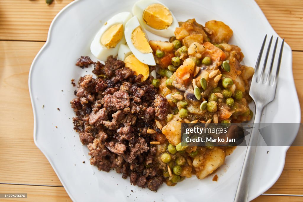 Healthy Protein Lunch High-Res Stock Photo - Getty Images