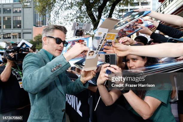Chris Pine attends "Dungeons & Dragons: Honor Among Thieves" world premiere during the 2023 SXSW Conference and Festivals at The Paramount Theater on...