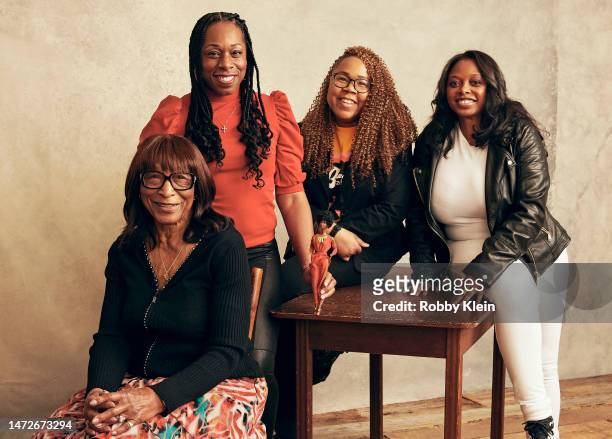 Beulah Mae Mitchell, Stacey McBride-Irby, Lagueria Davis, and Aaliyah Williams of 'Black Barbie: A Documentary' pose for a portrait at the 2023 SXSW...
