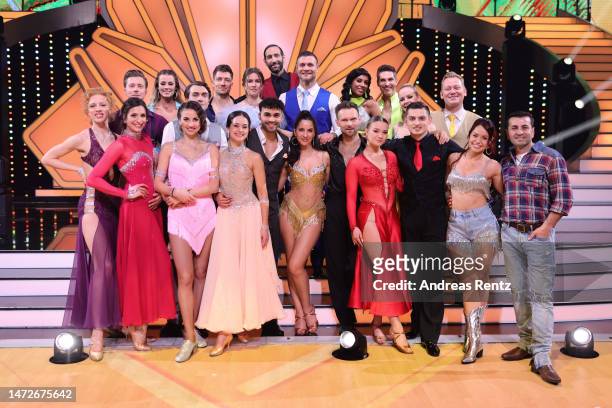 All candidates of the third "Let's Dance" show at MMC Studios on March 10, 2023 in Cologne, Germany.