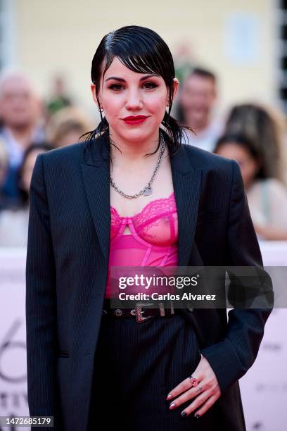 Angy Fernandez attends the opening Gala photocall at the Cervantes Theater on March 10, 2023 in Malaga, Spain.