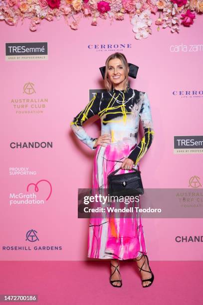 Kate Waterhouse attends the Chandon Ladies Day at Rosehill Gardens on March 11, 2023 in Sydney, Australia.