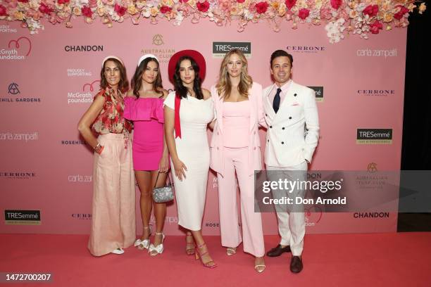 Kate Connick , Charlotte Connick 3rd L), Georgia Connick and James Tobin attend Chandon Ladies Day at Rosehill Gardens on March 11, 2023 in Sydney,...