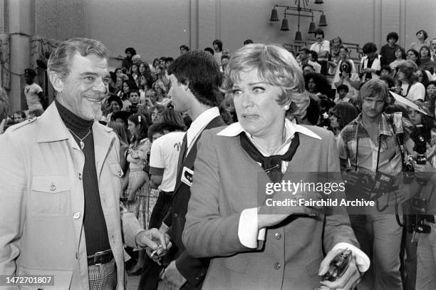 Brooks West and Eve Arden attend the local premiere of "Grease" at Grauman's Chinese Theater in Hollywood, California, on June 4, 1978.