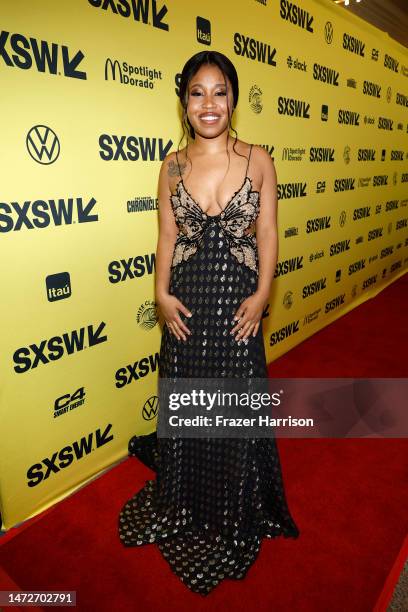 Dominique Fishback attends the "Swarm" screening during the 2023 SXSW Conference and Festivals at The Paramount Theater on March 10, 2023 in Austin,...