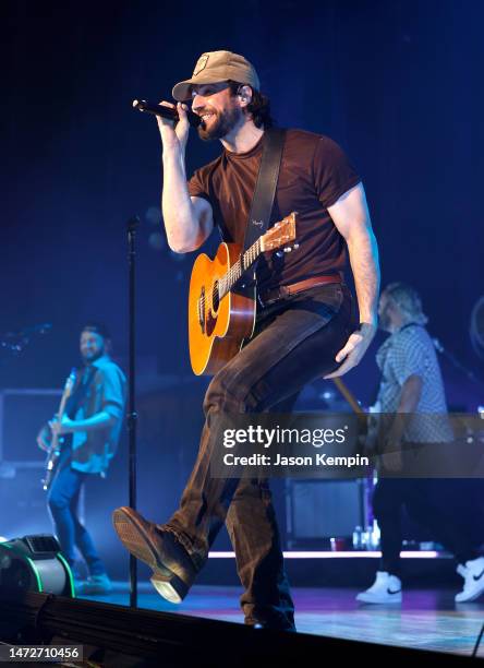 Singer & songwriter Sam Hunt performs at the Ryman Auditorium on March 10, 2023 in Nashville, Tennessee.