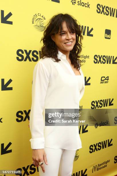 Michelle Rodriguez attends the World Premiere screening of Paramount Pictures and eOne's “Dungeons & Dragons: Honor Among Thieves” at the 2023 SXSW...