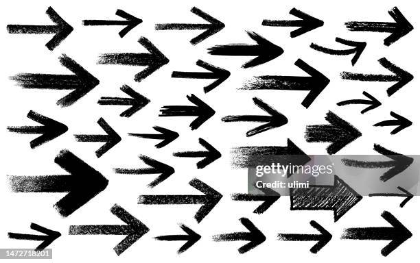 ilustrações de stock, clip art, desenhos animados e ícones de arrows - desenho a lápis de cera