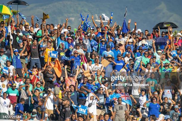 Fijian Drua fans during the round three Super Rugby Pacific match between Fiji Drua and Crusaders at Churchill Park, on March 11 in Lautoka, Fiji.