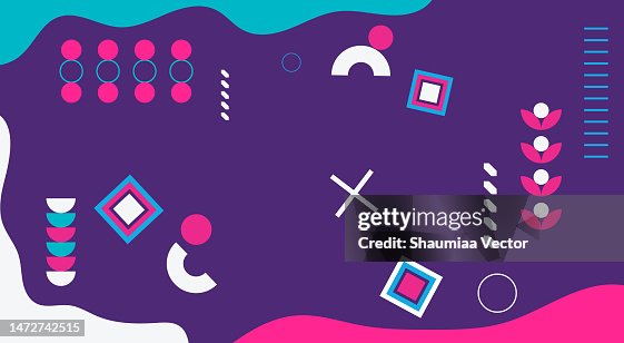Minimalistic Colourful Geometry Abstract Vector Pattern Design on Blue Background Minimalistic Colourful Geometry Abstract Vector Pattern Design on Blue Background