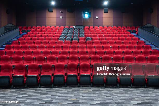 modern standard laser projection cinema interior - seat stock pictures, royalty-free photos & images