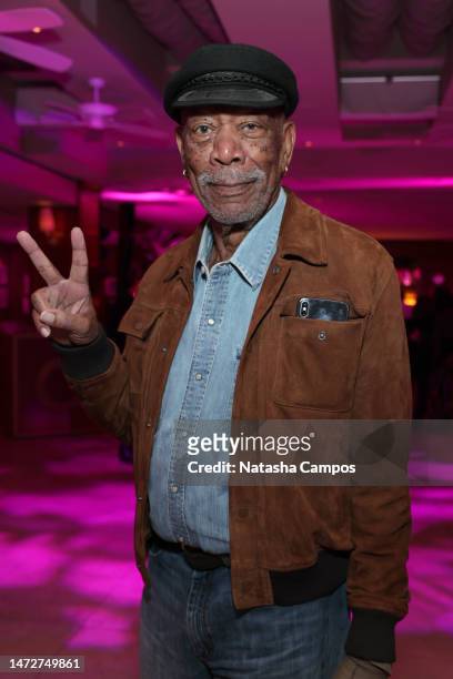 Morgan Freeman attends the The CAA Pre-Oscar Party at Sunset Tower Hotel on March 10, 2023 in Los Angeles, California.
