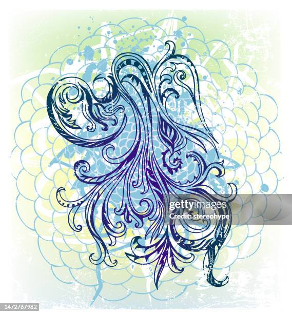 stork element - japanese dragon stock illustrations
