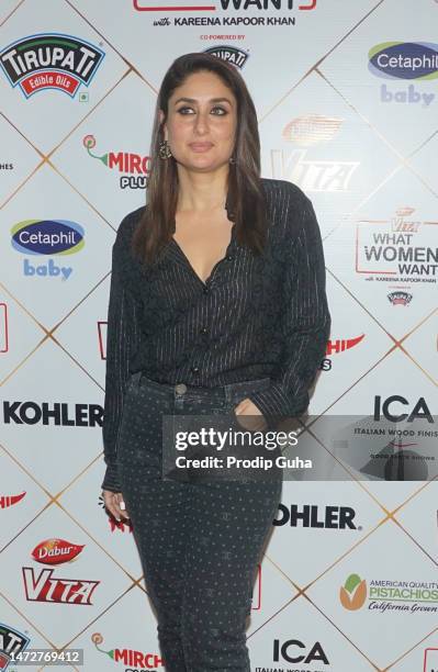 Kareena Kapoor Khan attends the 4th Season of Mirchis show 'What Women Want' on March 11, 2023 in Mumbai, India