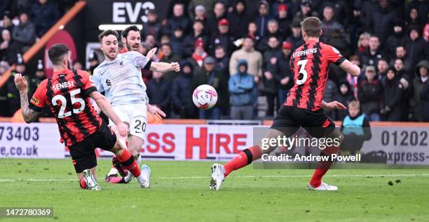 Diogo Jota of Liverpool during the Premier League match between AFC Bournemouth and Liverpool FC at Vitality Stadium on March 11, 2023 in...