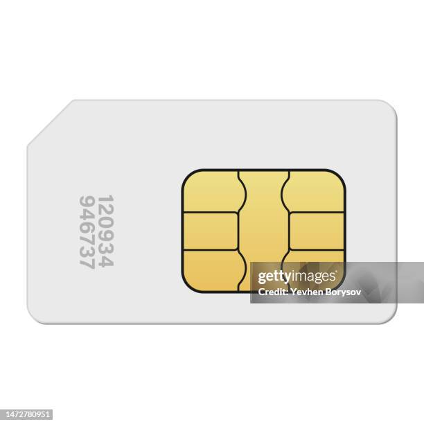 sim card mockup for smartphone isolated on white background - all sim card stock pictures, royalty-free photos & images