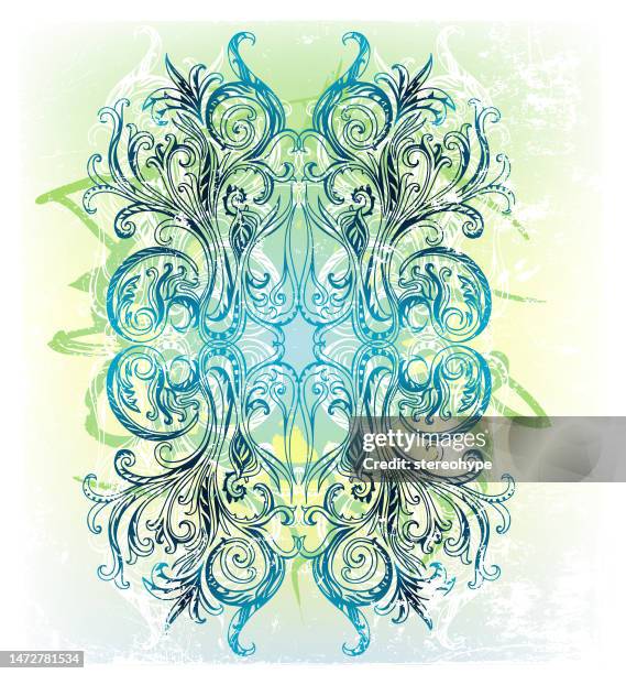 ancient dragon mandala - dragonfly stock illustrations