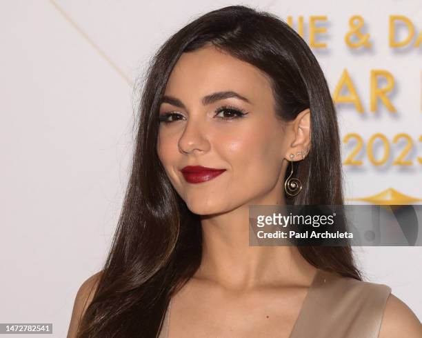 Actress Victoria Justice attends the Darren Dzienciol And Richie Akiva's Annual Oscar Pre-Party at Private Residence on March 10, 2023 in Bel Air,...