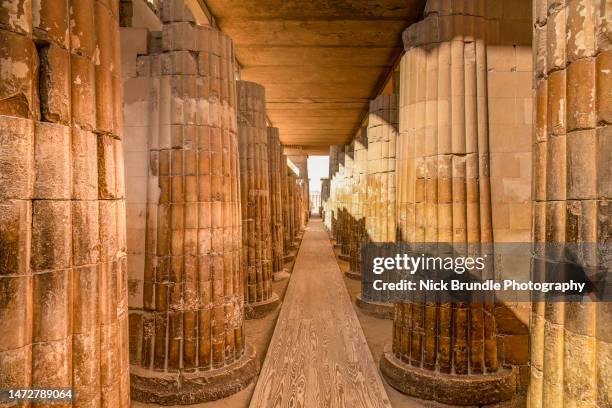 inside the funerary complex of djoser, at saqqara, egypt. - saqqara stock pictures, royalty-free photos & images