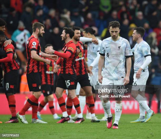 Diogo Jota of Liverpool After the Premier League match between AFC Bournemouth and Liverpool FC at Vitality Stadium on March 11, 2023 in Bournemouth,...